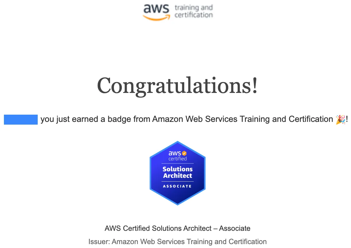 AWS SAA 시험 결과
